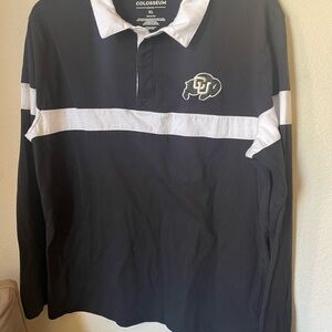 University of Colorado CU Colosseum Black and White Long Sleeve Shirt NWOT